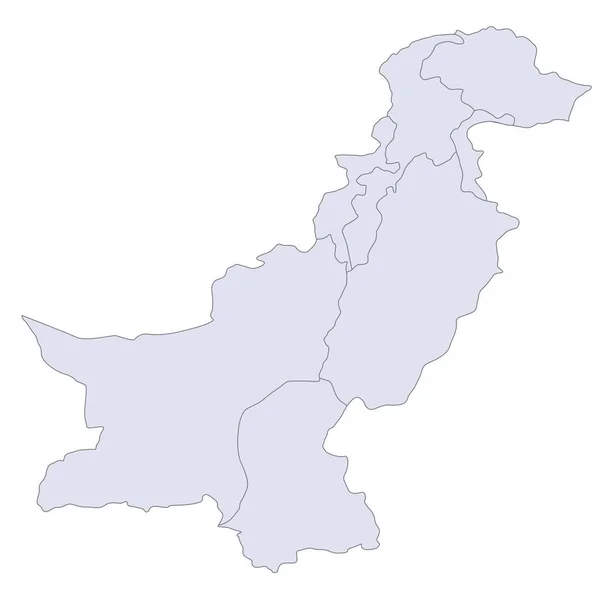 Mapa Estilizado Pakistán Que Muestra Las Diferentes Provincias — Foto de Stock