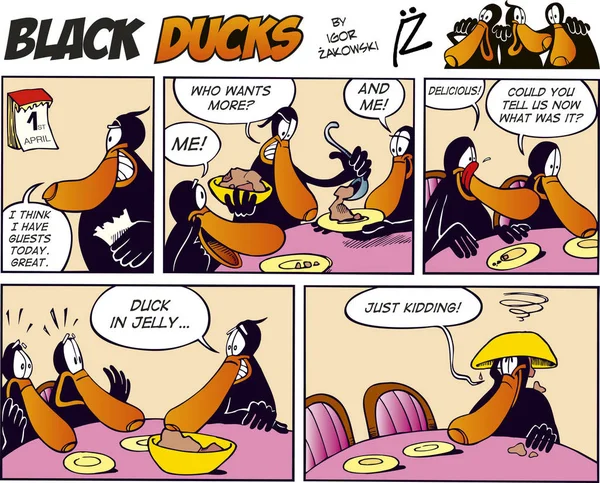 Black Eenden Comic Strip Aflevering — Stockfoto