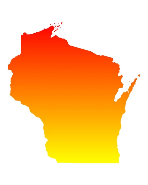 Map Wisconsin Geographical Map — Stock Photo, Image