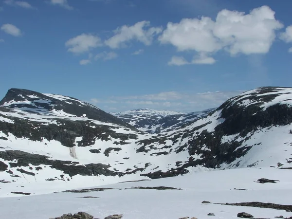 Dalsnibba Montanha Noruega Vista Sobre Montanhas — Fotografia de Stock
