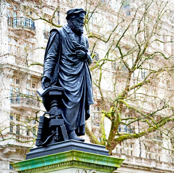 Mármol Estatua Ciudad Vieja Londres Inglaterra — Foto de Stock