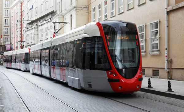 Velocità Del Tram Parte Delle Infrastrutture Istanbul Metropolitana Trasporti Pubblici — Foto Stock