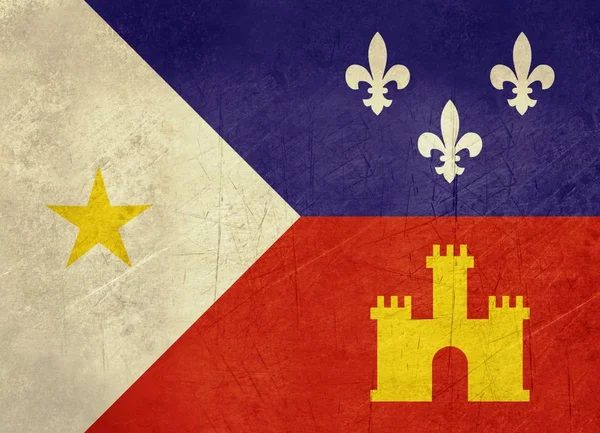 Grunge Flaga Miasta Acadiana Usa — Zdjęcie stockowe