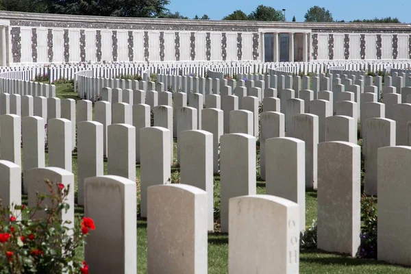 Tyne Cot World War One Cemetery Cementerio Guerra Británico Más — Foto de Stock