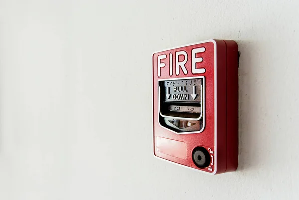 Alarme Incêndio Perto Fogo Porta — Fotografia de Stock