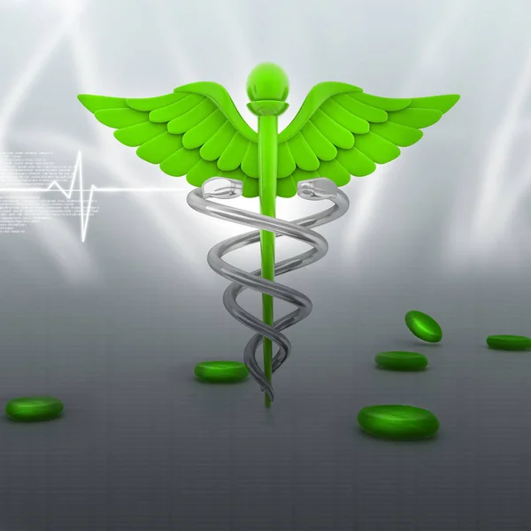 Digital Illustration Medicinsk Symbol Abstrakt Bakgrund — Stockfoto