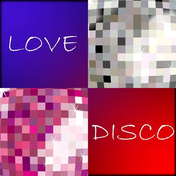 Liebe Disco Vektor Kunst Illustration — Stockfoto