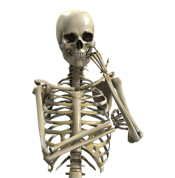 Ένας Σκελετός Που Σκέφτεται Σκληρά — Φωτογραφία Αρχείου
