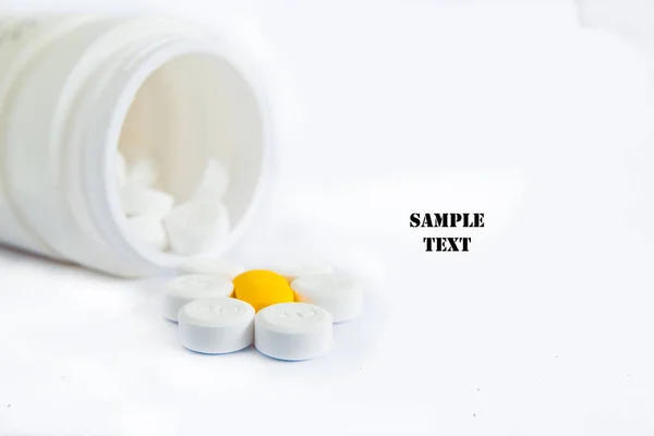 Pill Bottle White Background — Stock Photo, Image