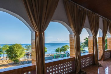 View of atauro island from a holiday home in mainland Dili, East Timor clipart