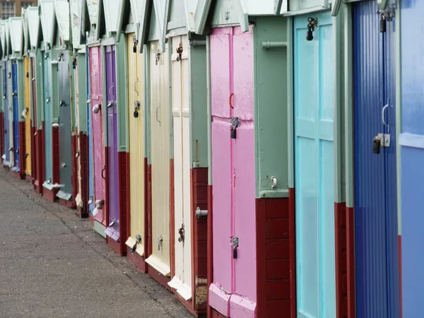 Farbenfrohe Häuser Brighton Beach — Stockfoto