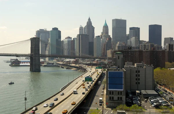 Autopista Elevada Puente Brooklyn Nueva York — Foto de Stock