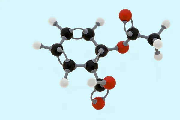 Rumslig Molekylär Struktur Acetylsalicylsyra Acetylsalicylsyra — Stockfoto