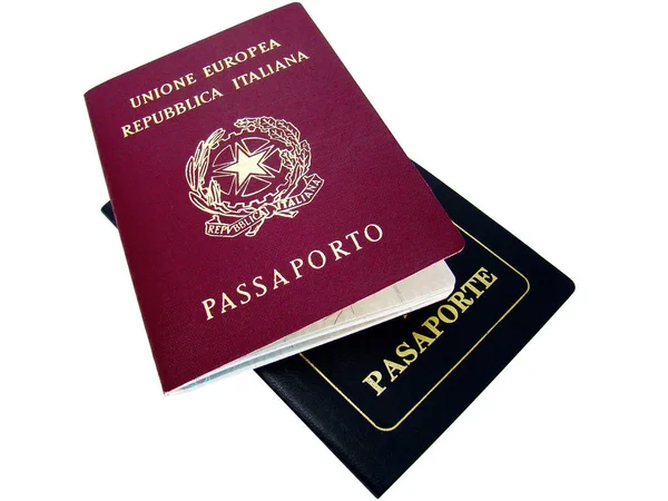 两个不同国家的护照 — 图库照片