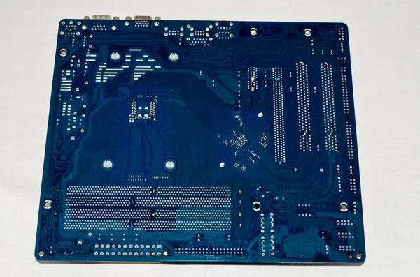 Makro Foto Elektroniska Kretsar Pcb Belysning — Stockfoto