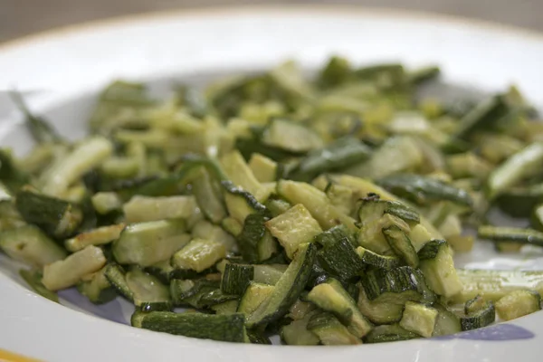 Guarnición Verduras Palitos Fritos Calabacín — Foto de Stock