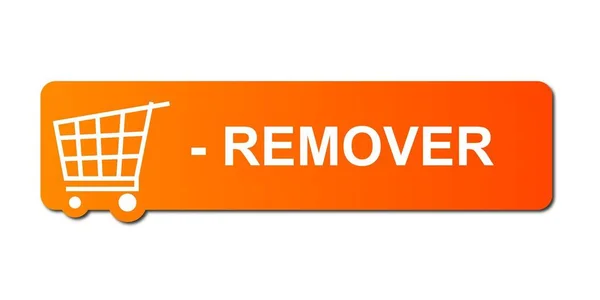 Remover Button Shopping Cart White Background — Stock Photo, Image