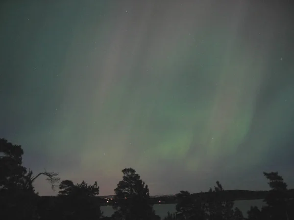 Luces Boreales Sur Noruega — Foto de Stock