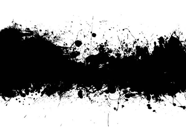 Grunge Banner Tinta Negra Con Espacio Para Agregar Propio Texto — Foto de Stock