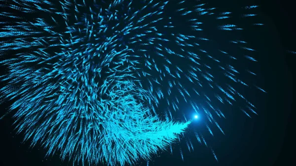 Dancing Fireworks Particles Light Streak Looping Motion 4K resolution Ultra-HD.