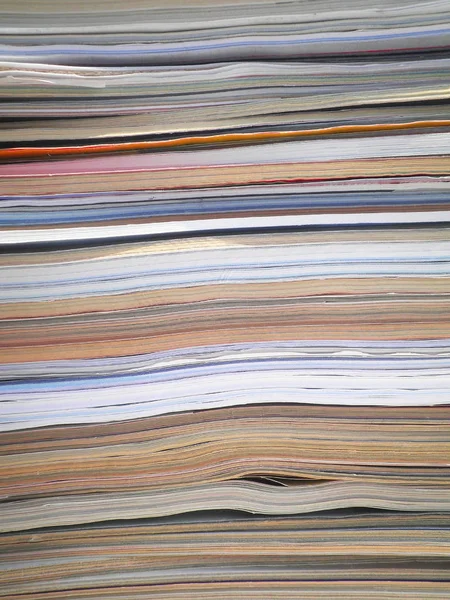 A stack of old magazines
