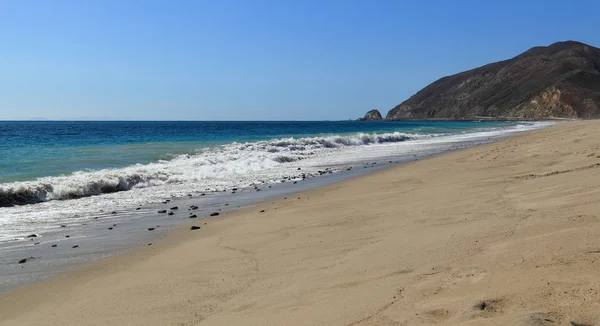 Olhando Para Noroeste Longo Costa Thornhill Broome Beach Malibu Califórnia — Fotografia de Stock