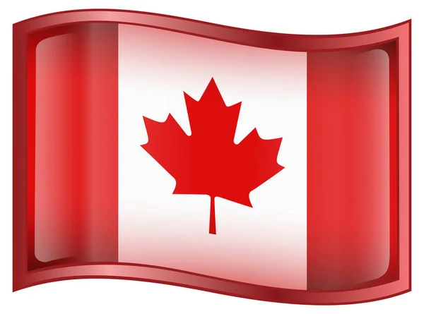Kanada Flaggikonen Isolerad Vit Bakgrund — Stockfoto
