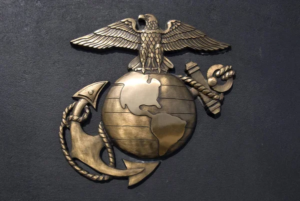 Emblema Bronce Los Marines Estadounidenses —  Fotos de Stock