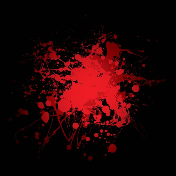 Tache Sang Rouge Noire Abstraite Avec Des Plaques Encre — Photo