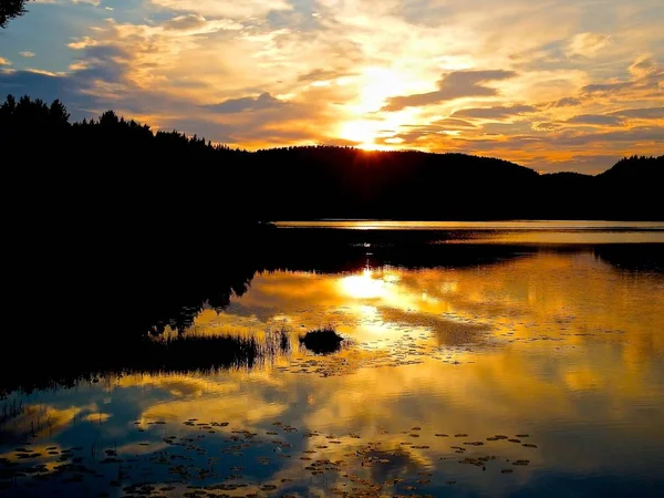 Prachtige Zonsondergang Uitzicht Achtergrond — Stockfoto