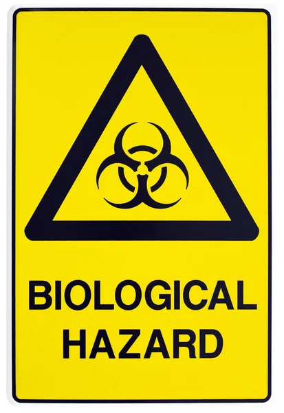 Желтый Биологический Предупреждающий Знак Клипсом — стоковое фото