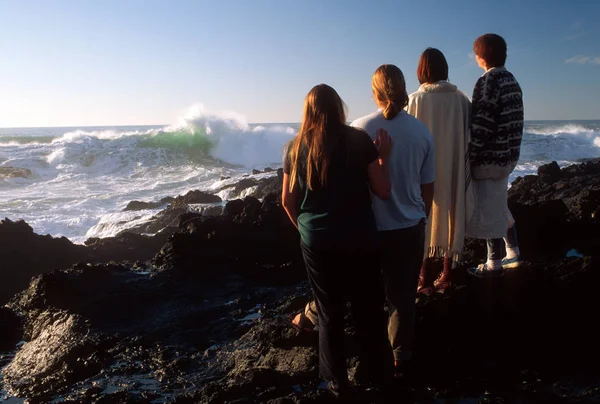 Kijken Naar Grote Oceaan Golven Mendocino County Californië — Stockfoto