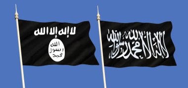 Islamic State (ISIS or ISIL) is an unrecognized state and a Sunni jihadist group active in Iraq and Syria in the Middle East  clipart