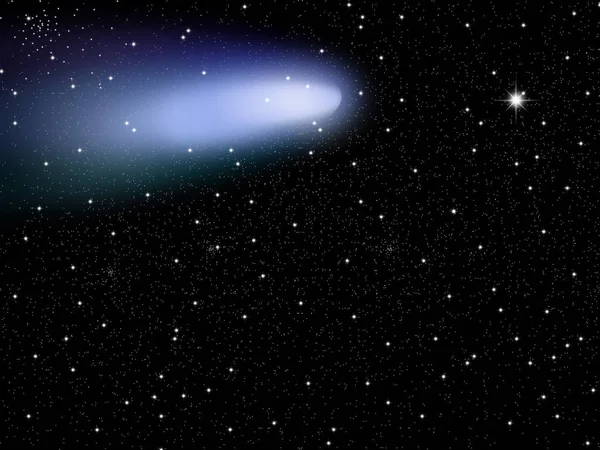 Cometa Contexto Congestões Estrela Espaço Astronomia — Fotografia de Stock