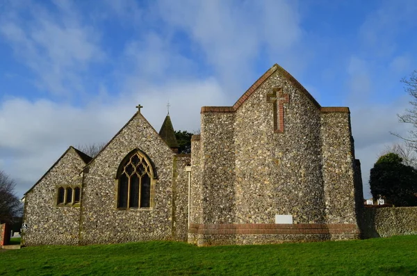 Construida 1890 Esta Iglesia Parroquial Piedra Fina Está Blatchington East — Foto de Stock