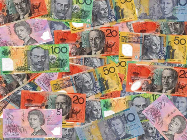 Australische Währung Isoliert Vor Weißem Hintergrund — Stockfoto