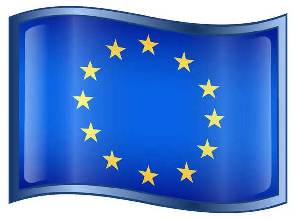 Europe Flag Icon Isolated White Background — Stock Photo, Image