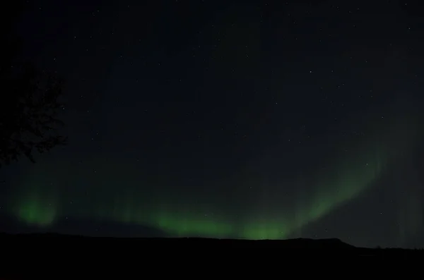 Aurora Boreal Bailando Cielo Nocturno Otoño — Foto de Stock