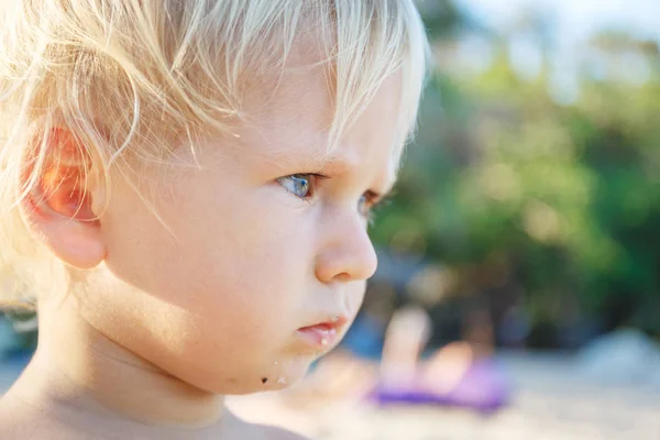 Bebe Aux Cheveux Blonds Et Aux Yeux Bleus Sur La Plage Lumiere Du Soleil Mignon Stock Photo Bebe Aux Cheveux Blonds Et Aux Yeux Bleus Sur La Plage Lumiere Du Soleil Mignon Stock Photo