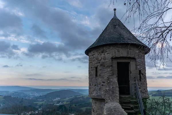 Einer Der Türme Dieser Burg Lichtenberg Thallichtenberg — Stockfoto