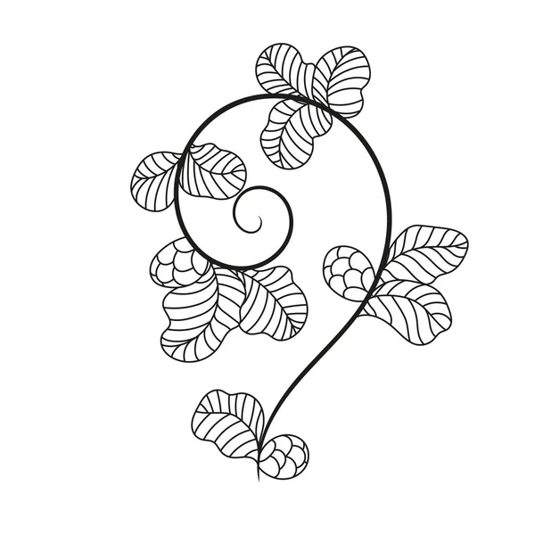 Векторні Елементи Завитки Завитки Квітковими Елементами Дизайну Оздоблення — стоковий вектор