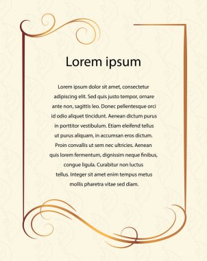 Vektör görüntüsü. Klasik barok çerçeve. Acanthus yaprakları girdap şeklinde dekoratif tasarım elementi. Kabartma kabartma süsü, sınır çiçeği. Eski model antika stili.