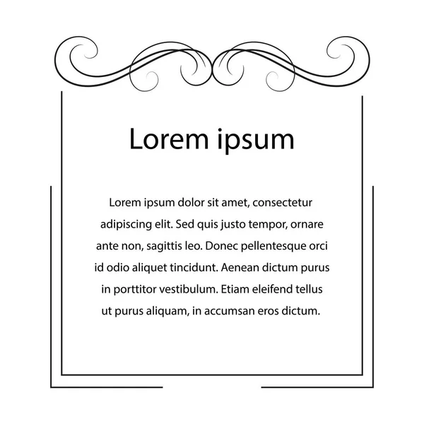 Vector Afbeelding Decoratief Frame Elegante Element Voor Ontwerpsjabloon Plaats Voor — Stockvector