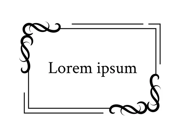ベクトルの要素 カールおよびスクロールのセット 装飾的なフレーム モノグラムのデザイン テンプレートのエレガントな要素です 花枠線 テキストのための場所 — ストックベクタ