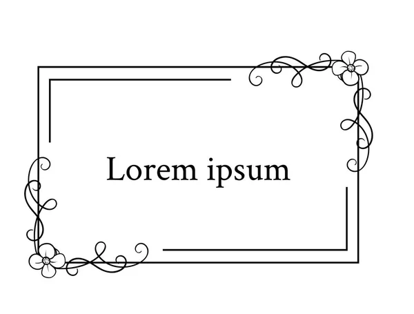 Vector Elementen Een Set Van Krullen Rollen Decoratief Frame Elegante — Stockvector