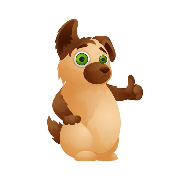 Vector Afbeelding Emotie Pictogram Cartoon Karakter Huis Huisdier Schattige Hond — Stockvector