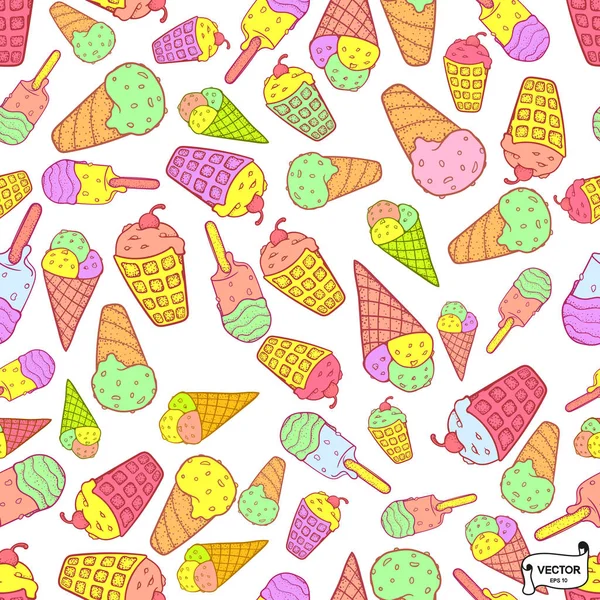 Векторное Изображение Цветовая Гамма Мороженым — стоковый вектор
