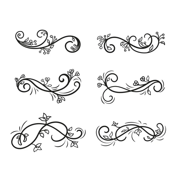 Set of curls and scrolls for design — Stock Vector