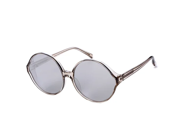 Okulary Przeciwsłoneczne Szarymi Szkłami Białym Tle — Zdjęcie stockowe