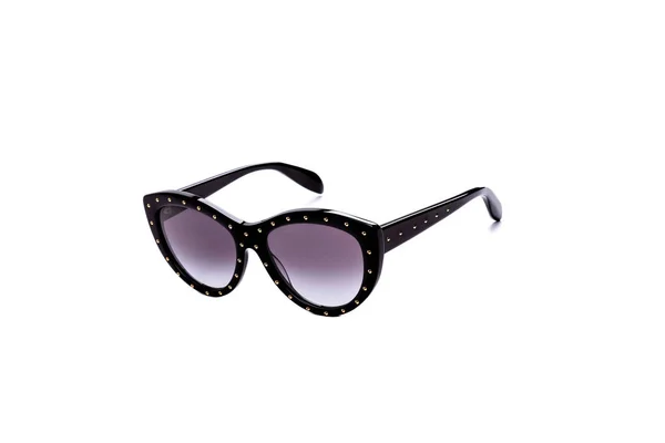 Solglasögon Med Grå Glasögon Isolerad Vit Bakgrund — Stockfoto